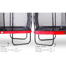 Trampoline EXIT Elegant de 214x366cm avec filet de sécurité Economy - rouge