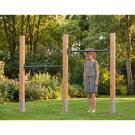 Barre fixe double en bois EXIT Linea 85