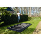 EXIT Dynamic trampoline enterré au niveau du sol 244x427cm avec dalles de sécurité Freezone - noir