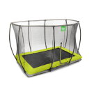 Trampoline enterré EXIT Silhouette 244x366cm avec filet de sécurité - vert