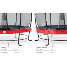 Trampoline EXIT Elegant Premium ø427cm avec filet de sécurité Deluxe - rouge