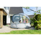 Piscine EXIT Soft Grey ø360x76cm avec pompe filtrante et dôme - gris