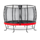 Trampoline EXIT Elegant Premium ø366cm avec filet de sécurité Deluxe - rouge