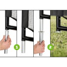 But de football en acier EXIT Coppa 220 x 170 cm - noir