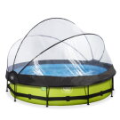 Piscine EXIT Lime ø360x76cm avec pompe filtrante et dôme - vert