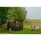 EXIT Dynamic trampoline enterré au niveau du sol ø366cm avec filet de sécurité - noir