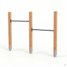 Barre fixe double en bois EXIT Linea 85