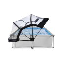 Piscine EXIT Soft Grey 300x200x65cm avec pompe filtrante et d&ocirc;me - gris
