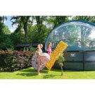 Piscine EXIT Wood ø488x122cm avec pompe filtrante à sable et dôme - marron