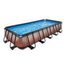 Piscine EXIT Wood 540x250x100cm sans pompe et échelle - marron