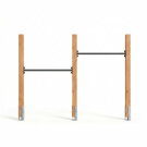 Barre fixe double en bois EXIT Linea 85
