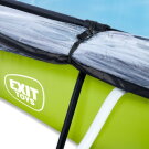 Piscine EXIT Lime 220x150x65cm avec pompe filtrante et dôme et voile d'ombrage - vert