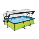Piscine EXIT Lime 300x200x65cm avec pompe filtrante et dôme - vert