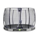 Trampoline enterré EXIT Elegant ø305cm avec filet de sécurité Economy - gris