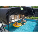 Piscine EXIT Soft Grey 300x200x65cm avec pompe filtrante et voile d'ombrage - gris