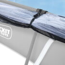 Piscine EXIT Soft Grey 300x200x65cm avec pompe filtrante et d&ocirc;me - gris
