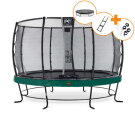 Trampoline EXIT Elegant Premium ensemble complet ø366cm - vert