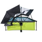 Piscine EXIT Lime 300x200x65cm avec pompe filtrante et dôme et voile d'ombrage - vert