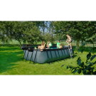 Piscine EXIT Wood 540x250x122cm avec pompe filtrante à sable - marron