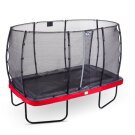 Trampoline EXIT Elegant de 214x366cm avec filet de sécurité Economy - rouge