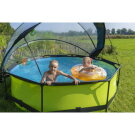 Piscine EXIT Lime ø300x76cm avec pompe filtrante et dôme - vert