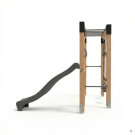 EXIT Linea Robust 110 Barre de singe en bois avec balan&ccedil;oire double et toboggan