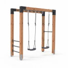 EXIT Linea Robust 110 Barre de singe en bois avec balan&ccedil;oire double
