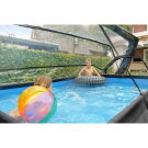 Piscine EXIT Black Wood 300x200x65cm avec pompe filtrante et d&ocirc;me - noir
