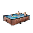 Piscine EXIT Wood 300x200x65cm avec pompe filtrante - marron