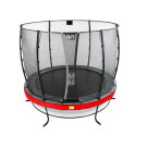 Trampoline EXIT Elegant ø253cm avec filet de sécurité Economy - rouge