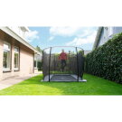 Trampoline EXIT InTerra groundlevel 244x427 cm avec filet de sécurité - gris