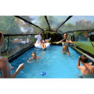 Piscine EXIT Stone 540x250x100cm avec pompe filtrante et dôme - grise
