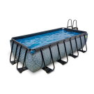 Piscine EXIT Stone 400x200x100cm avec pompe filtrante - grise