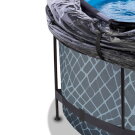 Piscine EXIT Stone ø360x122cm avec pompe filtrante à sable et dôme - grise