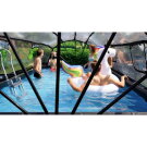 Piscine EXIT Stone 540x250x100cm avec pompe filtrante et dôme - grise