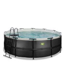 Piscine EXIT Black Leather &oslash;427x122cm avec pompe filtrante - noir