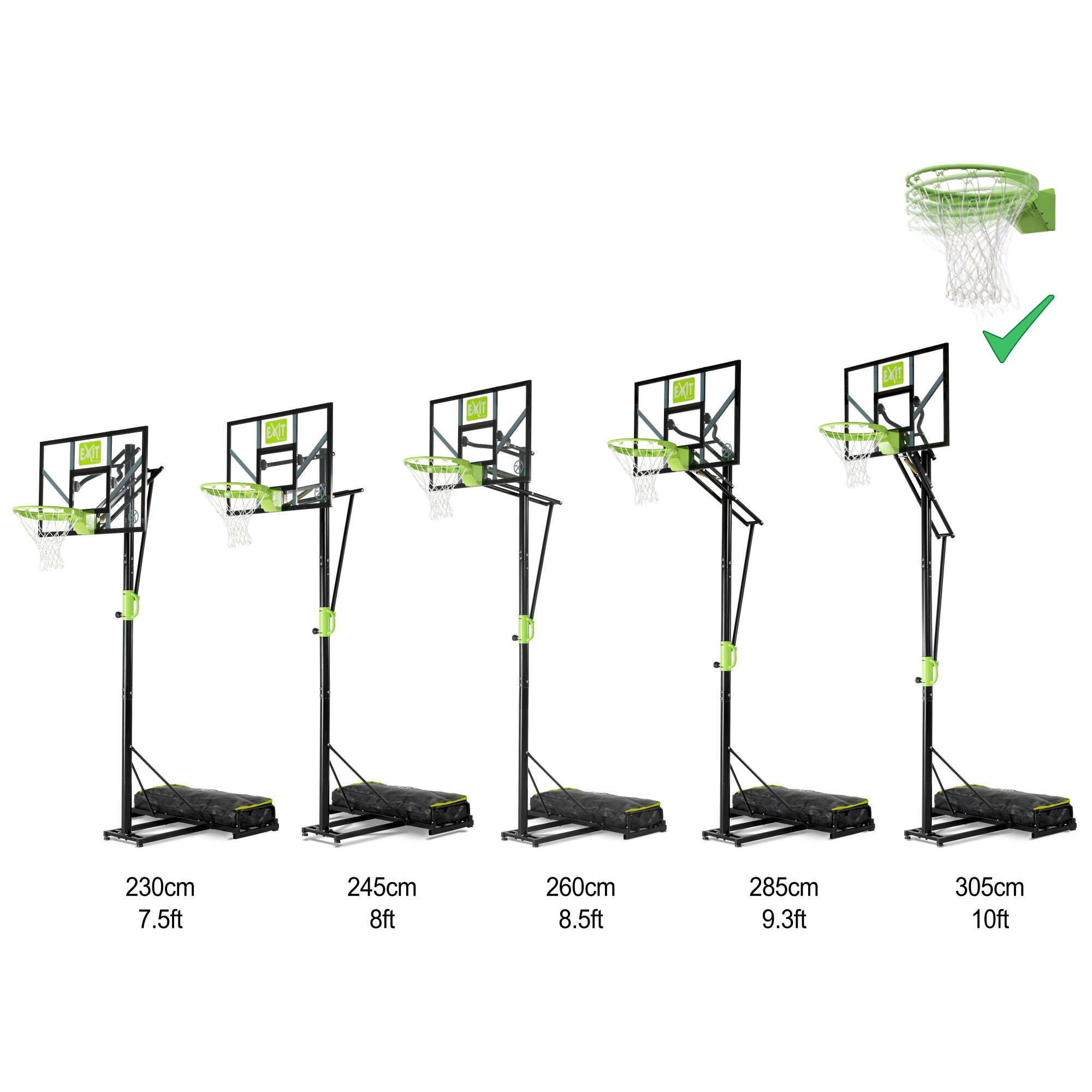 Rebondisseur multisport EXIT Tempo 120x120cm - vert/noir | EXIT Toys