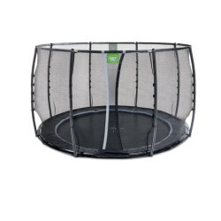 EXIT Dynamic trampoline enterré au niveau du sol ø305cm avec filet de sécurité - noir