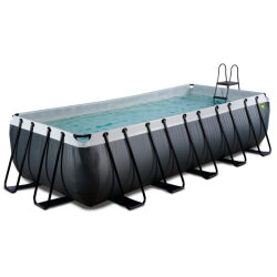 Piscine EXIT Black Leather 540x250x122cm avec pompe filtrante - noir