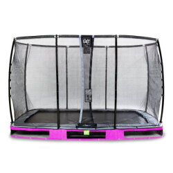 Trampoline enterré EXIT Elegant Premium de 244x427cm avec filet de sécurité Deluxe - violet