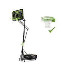 Panneau de basketball mobile à roulettes EXIT Galaxy avec anneau de dunk - black edition