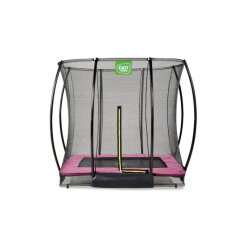 Trampoline enterré EXIT Silhouette 153x214cm avec filet de sécurité - rose