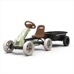EXIT Foxy kart à pédales avec remorque pour enfants vert | dès 2 ans