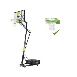 Panier de basket mobile sur roues avec anneau de dunk EXIT Galaxy - vert/noir
