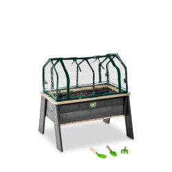 Carré potager sur pieds L EXIT Aksent avec serre et outils de jardinage