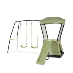 Aire de jeux avec toboggan et double balançoire EXIT Ivy
