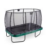 Trampoline EXIT Elegant Premium de 214x366cm avec filet de sécurité Deluxe - vert