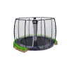 Trampoline EXIT Supreme groundlevel ø305cm avec filet de sécurité - gris