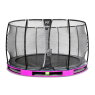 Trampoline enterré EXIT Elegant Premium ø366cm avec filet de sécurité Deluxe - violet