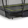 Trampoline enterré EXIT Silhouette 153x214cm avec filet de sécurité - noir